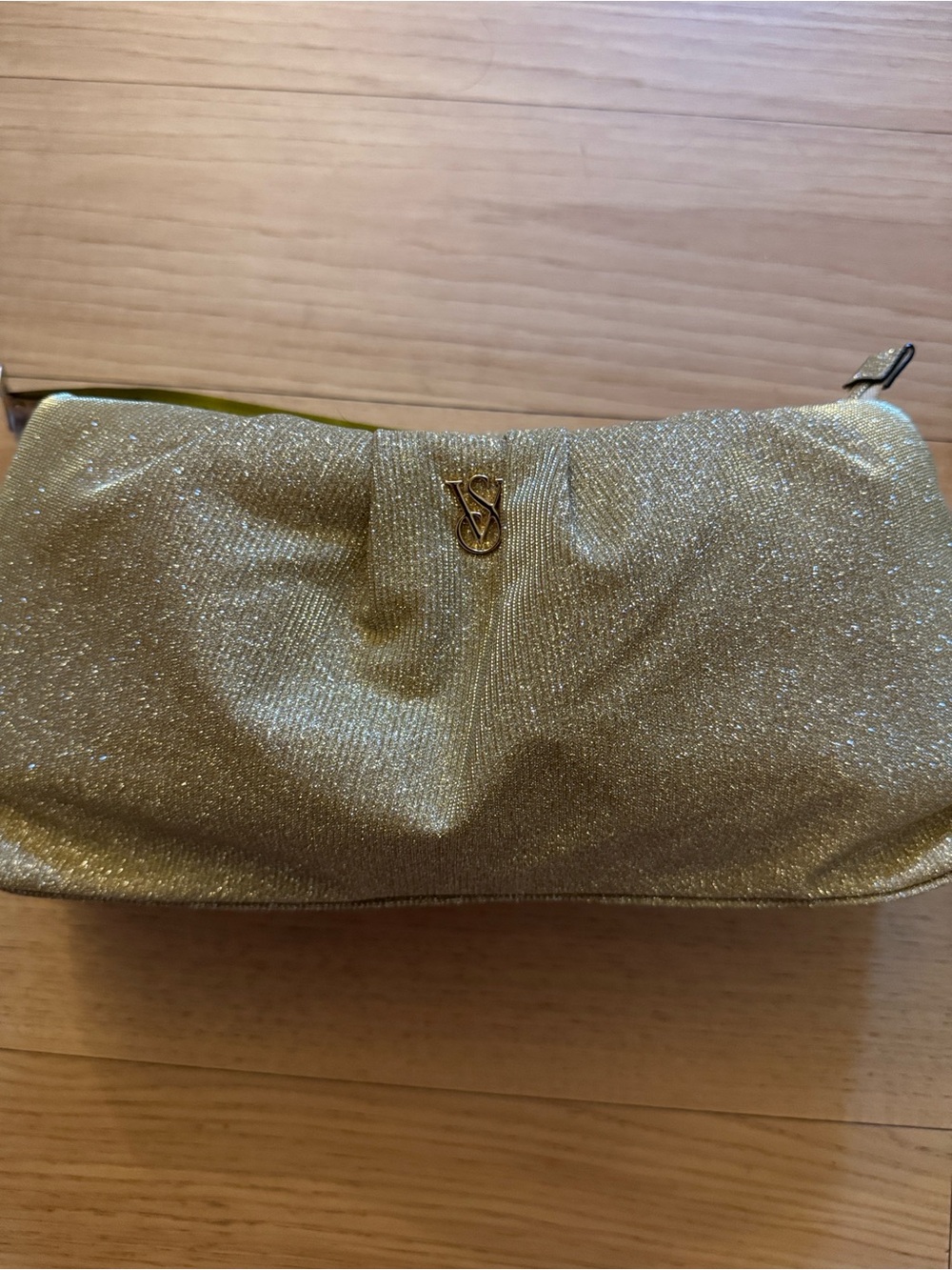 Victoria's Secret Sparkling Gold Cosmetic Pouch